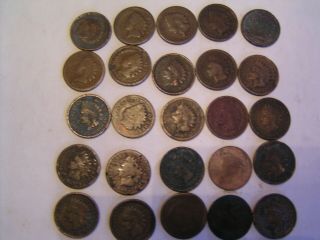 Roll Of 50 1864 / 1865 Indian Head Cent Pennys