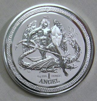 2016 Isle Of Man Reverse Proof Angel 1 Oz.  Silver Coin