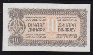 YUGOSLAVIA - - - - 10 DINARA 1944 - - - - - a - UNC/UNC - - - - - 2