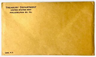 1963 - P Us Proof Set - Envelope Last Franklin Half Dollar
