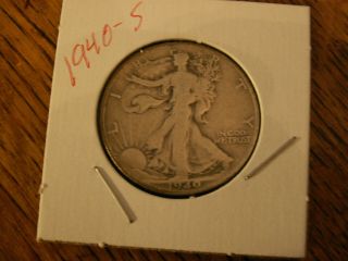 1940s Walking Liberty 1/2 Dollar,  90 Silver