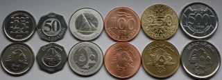 Lebanon 1996 - 2012 6 Coins Set : 500 Livres,  Rare 50 Livres Rare