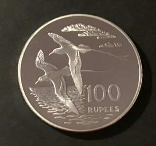 Seychelles - 100 Rupees 1978 Km 40 35,  00/0,  925 Silver Proof With Certificate