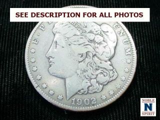Noblespirit Exciting 1902 Morgan Silver Dollar Choice Vg/f