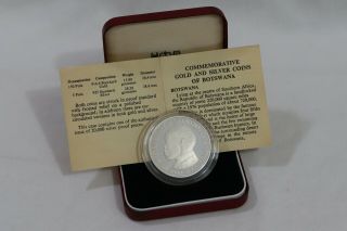 Botswana 5 Pula 1976 Silver Proof With B20 Cg20