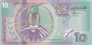 10 Gulden Unc Banknote From Suriname 2000 Pick - 147