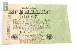Eine Million Mark Reichsbanknote