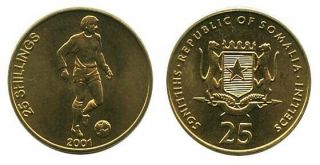Somalia 5 - Piece Unc.  Coin Set - - 0.  05 To 100 Shillings,  1976 - 2002