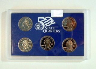 U.  S.  2002 State Quarters Proof Set - 5 Coins - Tennessee,  Ohio,  Etc.