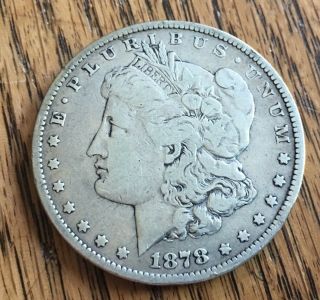 1878 P Morgan Silver Dollar - 90 Silver - Detail - Plastic Round