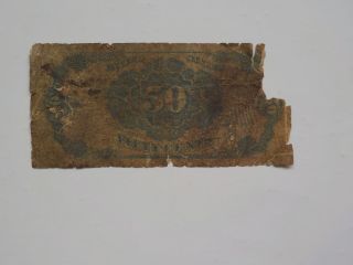 Fractional Currency 1800s 50 Cents Note United States Paper Money Old American 2
