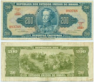 Brazil Note 200 Cruzeiros (1964) P 171b