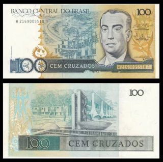 Brazil 100 Cruzados,  1987,  P - 211,  Unc World Currency