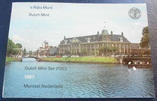 1987 Dutch Netherlands Set Fdc 5 Cent - 2 1/2 Gulden Plus Medal Bu Coins