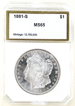 1881 S Morgan Dollar Gem Bu,  Impressive Frosty Cameo Ultra Pl Nr 10388