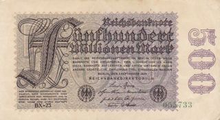 1923 Germany 500 Milliarden Mark Note,  Pick 110d