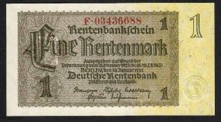 1 Rentenmark From Germany 1937