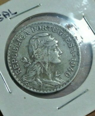 1940 Portugal 1 Escudo Clad Foreign Coin