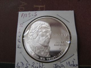 1993 - S U.  S.  Bill Of Rights Commemorative Proof Silver Dollar Af