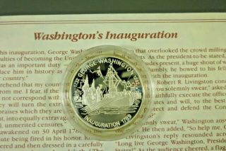 1982 Antigua & Barbuda $30 George Washington Inauguration Comm Proof Silver Coin