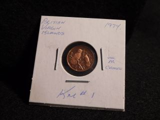 British Virgin Islands: 1974 Cent Coin Proof Hc (unc. ) (2387) Km 1
