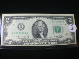2 - 1976 Cu Bicentennial Consecutive Numbered $2 Dollar Bills Item 1261