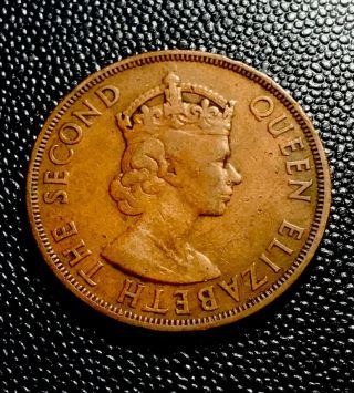 1955 British Caribbean Easter Group 2 Cent Coin -