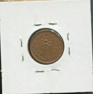 CEYLON - 2 HISTORICAL GEORGE VI COINS: 1940,  1/2 CENT,  AND,  1942,  CENT 3