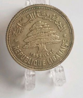 1952 Lebanon,  Silver 50 Piastres
