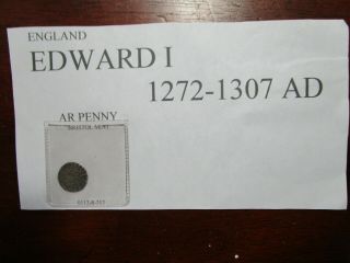 1272 - 1307 Ad Edward I England Penny Bristol