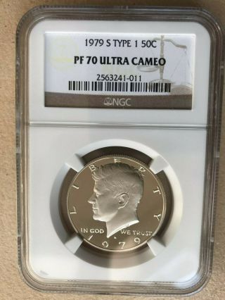 1979 S Type 1 Proof Kennedy Half Dollar Pf 70 Ultra Cameo By Ngc