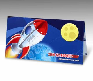 2019 $2 Note Rocketship Celebrating the 50th Year of the 1969 Moon Landing (2/5) 4
