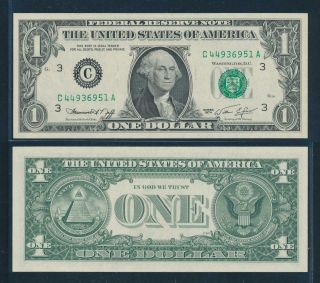[99508] United States 1974 1 Dollar Fed.  Res.  Bank Note Aunc P455