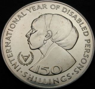 Somalia 150 Shillings 1983 - Silver - Year Of Disabled Persons - Aunc - 2029 ¤
