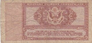 1948 USA Series 472 5 Cents Military Payment Certificate,  Pick M15 2