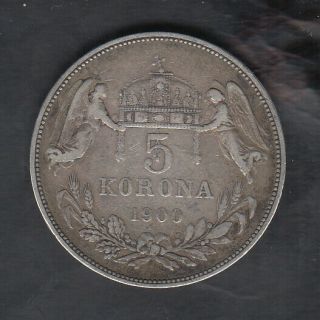 1900 Hungary Silver 5 Korona