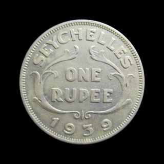Seychelles Rupee 1939 Silver George Vi Km 4 4646