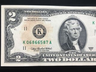 2003 A $2 Two Dollar Bill (dallas Texas),  Circulated