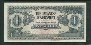 Malaya Japanese Government 1942 1 Dollar P M5c Circulated