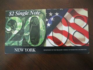 2003 A $2 Federal Reserve Note York Single Note