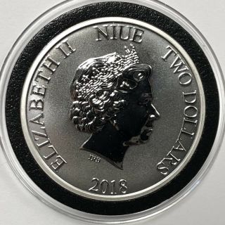 2018 Scrooge McDuck Niue Collectible Coin 1 Troy Oz.  999 Fine Silver Round Medal 2