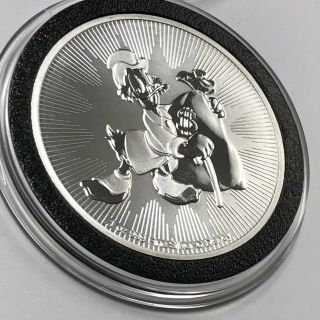 2018 Scrooge McDuck Niue Collectible Coin 1 Troy Oz.  999 Fine Silver Round Medal 6