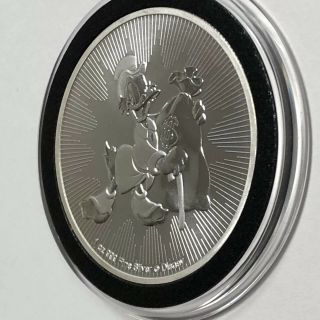 2018 Scrooge McDuck Niue Collectible Coin 1 Troy Oz.  999 Fine Silver Round Medal 8