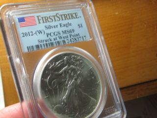 Silver American Eagle Pcgs 2012 - W Ms - 69 Its A First Strike Coin Too