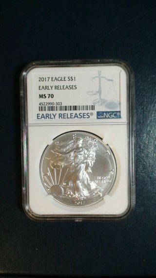 2017 Ngc Ms70 American Silver Eagle Early Releases $1 Coin Starts At 99 Cents
