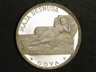 Equatorial Guinea 1970 100 Pesetas Maja Silver Proof