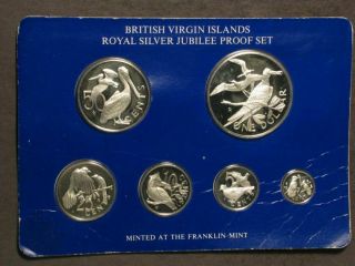 British Virgin Islands 1977 6 Pc.  Silver Proof Set In Holder