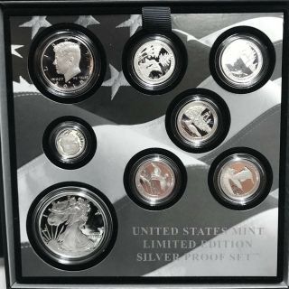 2018 S Limited Edition Silver Proof Set Limited Mintage 18RC IN HAND 2