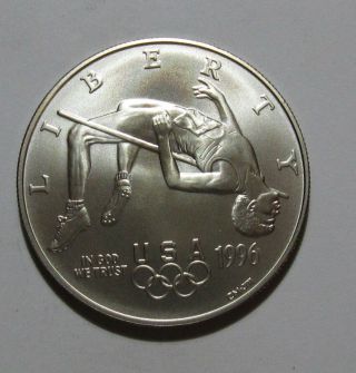 1996 D Olympic High Jump Commemorative Dollar - Bu - 333su
