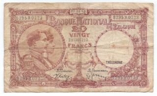 Belgium 20 Francs 1940,  P - 111